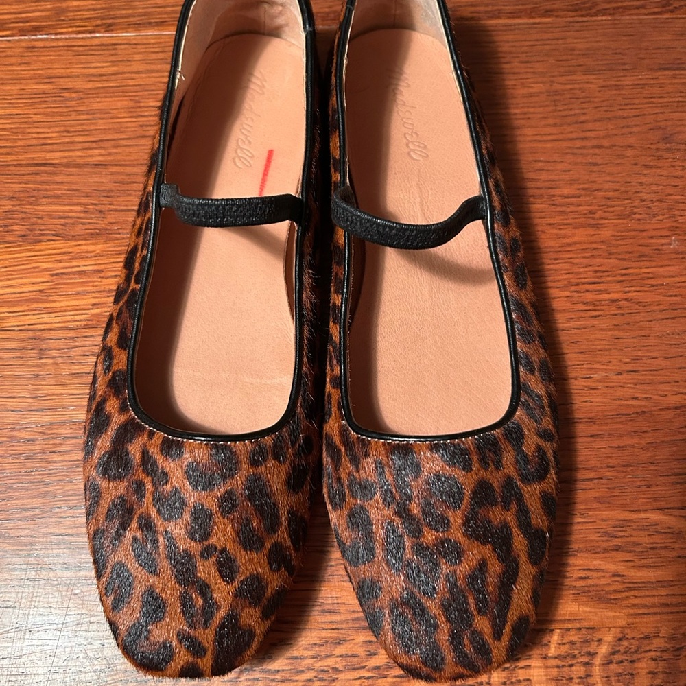 Madewell the Greta ballet flat in Cheetah calf-hair - Picture 2 of 7